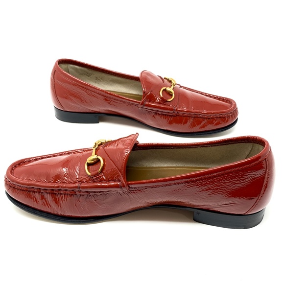 GUCCI 1953 Roos Red Patent Leather Luxury Loafer - Picture 7 of 8